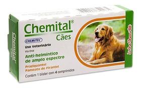 2 Chemital Vermífugo Para Cães Com 4 Comp. Envio Imediat 2 Chemital Vermífugo Para Cães Com 4 Comp. Envio Imediat