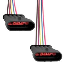 2 Chicote Conector Reparo Plug 5 Vias Macho Selado
