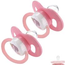 2 Chupetas Para Bebê +6 meses Bico De Silicone Menino Menina