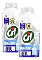 2 Cif Pro Detergente Lava Louça Concentrado Rende 3L 500G