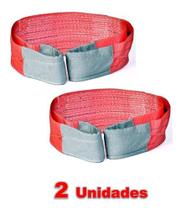 2 Cintas Para Elevação De Carga 5 Ton X 3 Metros Vermelho