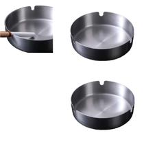 2 Cinzeiro em Inox Redondo Resistente Bar Restaurante - New Goods