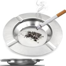 2 Cinzeiro Redondo 12cm Em Metal Folha Flandres Bar Restaurantes