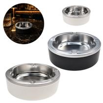 2 Cinzeiros de Metal 11cm Redondo Resistente Luxuoso