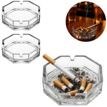 2 Cinzeiros de Vidro P/ Mesa de Bar e Utilidades Domésticas