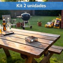 2 Cinzeiros Quadrados Em Aço Inox Para Restaurante Bar Ou Lar