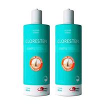 2 Cloresten Shampoo Antifúngico E Antibacteriano 500ml Cães