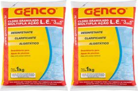 2 Cloro 1kg Para Piscina Puro Multipla Ação 3 Em 1 Genco 2 Cloro 1kg Para Piscina Puro Multipla Ação 3 Em 1 Genco