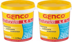 2 Cloro 2,5kg Para Piscina Puro Multipla Ação 3 Em 1 Genco 2 Cloro 2,5kg Para Piscina Puro Multipla Ação 3 Em 1 Genco