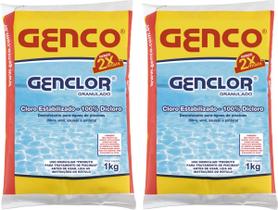 2 Cloro Para Piscina 1kg Puro Granulado Genco Genclor 2 Cloro Para Piscina 1kg Puro Granulado Genco Genclor