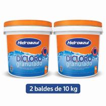 2 Cloros Dicloro Granulado Hidroazul 10kg 2 Cloros Dicloro Granulado Hidroazul 10kg