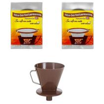 2 Coador Coa Fácil Poliéster E Porta Filtro Com Funil - 102 2 Coador Coa Fácil Poliéster E Porta Filtro Com Funil - 102