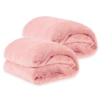 2 Coberta Manta Soft Casal Microfibra Veludo 2,00 x1,80 Antialérgico Cobertor Dupla Face Toque Macio - F.V Enxovais