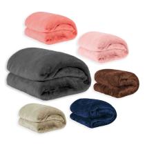 2 Coberta Manta Soft Casal Microfibra Veludo 2,00 x1,80 Antialérgico Cobertor Dupla Face Toque Macio - F.V Enxovais