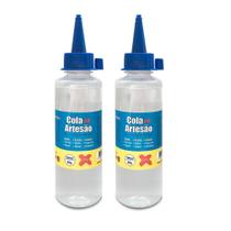 2 Cola De Silicone Líquida Artesanato Eva Isopor Couro 100Ml