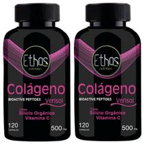 2 Colágeno Verisol com Silício Orgânico e Vitamina C 360 Cápsulas - Ethos Nutrition