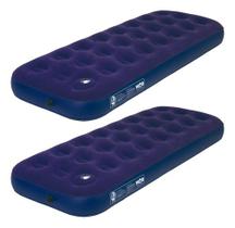2 Colchão Inflável Solteiro Mor Inflador Embutido Kit Reparo Cor Azul-marinho 2 Colchão Inflável Solteiro Mor Inflador Embutido Kit Reparo Cor Azul-marinho
