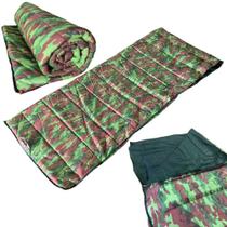 2 Colchonetes Saco de Dormir Solteiro para Camping Camuflado F.a. Colchoes