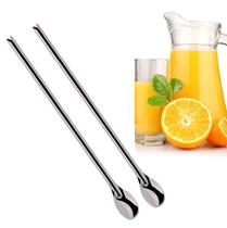 2 Colher Bailarina em Aço inox 30cm Drinks Sucos