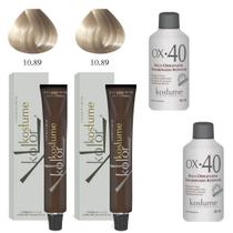 2 Colorações Kostume Kolor 10.89 + 2 Oxigenadas 40 Vol 90ml