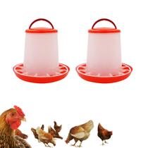 2 Comedouro Pendular Frango Ave Pinto Protetor Ração 6kg