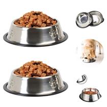 2 Comedouro Pet Bebouro 150ml Bowl em Aço inox Pote 15cm 2 Comedouro Pet Bebouro 150ml Bowl em Aço inox Pote 15cm