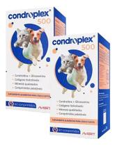 2 Condroplex 500mg Suplemento Para Cães E Gatos 60 Comp Kit