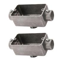 2 Condulete Alumínio Modelo TB 3/4 Polegada Sieg Sem Rosca