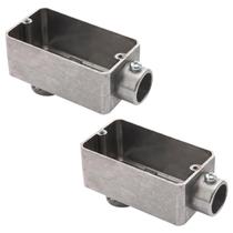 2 Condulete Modelo Lb Em Alumínio 1 1/2 Sem Rosca Sieg Prateado 2 Condulete Modelo Lb Em Alumínio 1 1/2 Sem Rosca Sieg Prateado