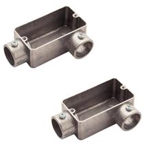 2 Condulete Tipo Ll Em Alumínio Sem Rosca 2 Polegada Sieg