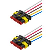 2 Conector 5 Vias Selado com Chicote Automóvel Caminhão Ônibus