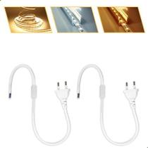2 Conector Plug Para Fita De Led Direto Na Rede Rabicho 2 Conector Plug Para Fita De Led Direto Na Rede Rabicho