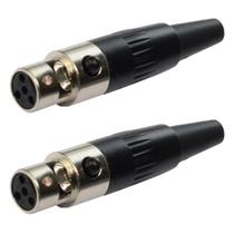 2 conectores custom sound mini xlr femea 4 polos mpf4-01 cs908 2 conectores custom sound mini xlr femea 4 polos mpf4-01 cs908