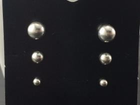 2 Conj. 3 Brinco Bolinha E Zirconia Prata Maciça 925 2 Conj. 3 Brinco Bolinha E Zirconia Prata Maciça 925