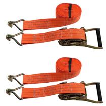 2 Conjunto Cinta Catraca 5T 9M Gancho J 5/16 Profissional