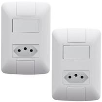 2 Conjunto Interruptor Simples + Tomada 20a 2P+T 250V Aria 2 Conjunto Interruptor Simples + Tomada 20a 2P+T 250V Aria