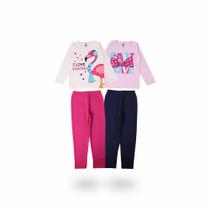 2 Conjuntos De Roupa Menina Infantil Feminino de Criança Tamanhos 1 / 2 / 3 / 4 / 6 e 8 Anos