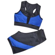 2 Conjuntos Roupa de Academia Feminino Top E Short Bermuda