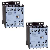 2 Contator Mini Weg 1NA 12A 220V/60Hz 190V/50Hz CWC012 Tripolar