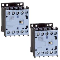 2 Contator Mini Weg 1NA 9A 220V CWC09 Tripolar 60Hz 2 Contator Mini Weg 1NA 9A 220V CWC09 Tripolar 60Hz