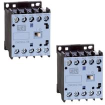 2 Contatores Mini Weg 1NA 10A 220V CWC016 Tripolar 60Hz