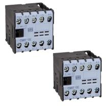 2 Contatores Mini Weg 1NA 7A 220V Cw07 Tripolar 60Hz