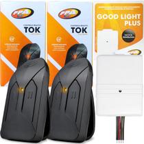 2 Controle 2 Canais Tok 433mhz + Tx Car Farol Alto Carro Moto Good Light Ppa
