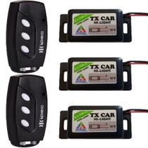 2 Controle Portão Alarme 3 Canais com Clip de Fixação + 3 Tx Car Carro Moto Farol Luz Alta Prova De agua