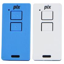 2 Controle Portão Alarme Cerca 2 Canais Tx Pix 433,92mhz Garen Ppa Zap Rcg Seg Azul Branco