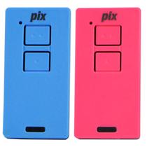 2 Controle Portão Alarme Cerca 2 Canais Tx Pix 433,92mhz Garen Ppa Zap Rcg Seg Azul Rosa