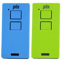 2 Controle Portão Alarme Cerca 2 Canais Tx Pix 433,92mhz Garen Ppa Zap Rcg Seg Azul Verde