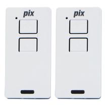 2 Controle Portão Alarme Cerca 2 Canais Tx Pix 433,92mhz Garen Ppa Zap Rcg Seg Branco