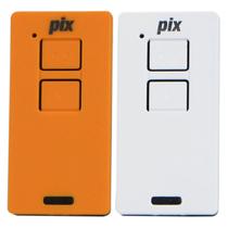 2 Controle Portão Alarme Cerca 2 Canais Tx Pix 433,92mhz Garen Ppa Zap Rcg Seg Laranja Branco