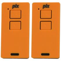 2 Controle Portão Alarme Cerca 2 Canais Tx Pix 433,92mhz Garen Ppa Zap Rcg Seg Laranja